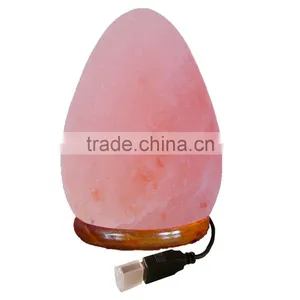 USB Salt Lamp Himalayan Rock USB Egg Shape Salt Lamps 0.7 Kg to 1 Kg thumbnail-1