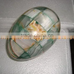 Most Amazing CUSTOM DESIGN AND SIZE Handemade Good Price ONYX EGGS HANDICRAFTS thumbnail-1
