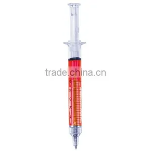 New Arrival Plastic Syring Ball Pen With Cloured Liquid thumbnail-1