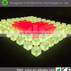 With the Music Changes Color Furniture Cube Stool thumbnail-1