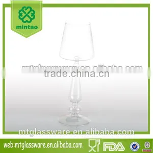 3-tier High Temperature Resistance Clear Series Tall Glass Hurricane Candle Holder thumbnail-1
