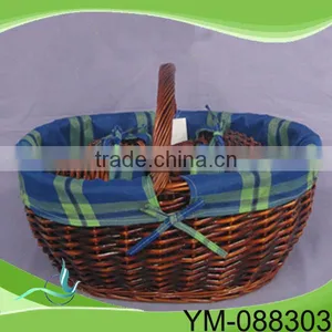 Low Cost Empty Wicker Basket,Fabric Picnic Basket thumbnail-1