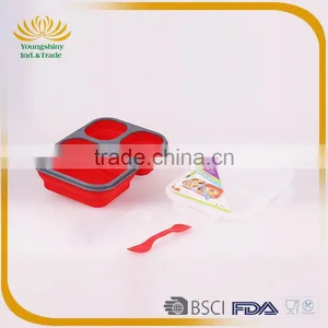 Silicone Collapsible Bento Lunch Box thumbnail-3