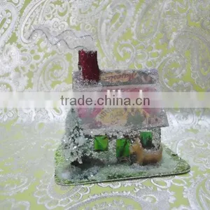 Vintage Putz House for Christmas Village With Scotty Dog thumbnail-1