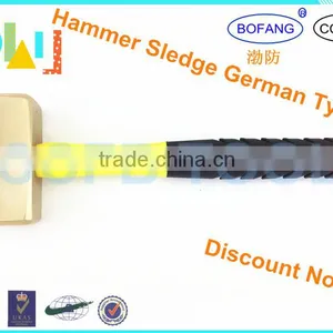 Non-sparking Aluminum Bronze Hammer Sledge German Type With Fiber Handle,Explosion-proof Hammer Sledge thumbnail-1