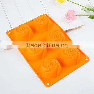 6 Rose Silicone Cake Baking Mold Cake Pan Chocolate DIY Mold thumbnail-1