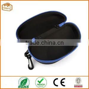 Fashion Portable Carabiner Eye Glasses Sunglasses Hard Case Protector Box (Blue) thumbnail-2