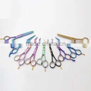 QJ-04S Hot Sale Rainbow Color Japanese Professional Hair Cutting Scissor Set thumbnail-1