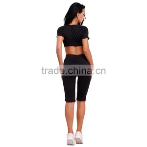 Latest Design Tracksuit Women Track Suit Sweat Suits 2 Two Piece Crop Top and Pants Set Sportswear Custom Tracksuit thumbnail-4