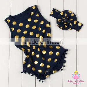 Wholesale Baby Pompom Bodysuit,cute Girl Baby Pompom Romper Baby Suit thumbnail-6
