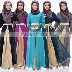 Fancy Women Bridal Costumes Chiffon Long Sleeve Dress Muslim thumbnail-1