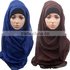 Muslim Pure Color Bag Towel Europe and the United States Fashion Super Large Cap Cover Scarf Scarf thumbnail-1