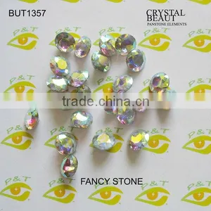 Fancy Stone Point Back 14mm Round Shape Crystal AB for Jewel thumbnail-1