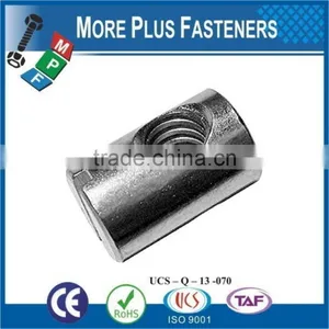 Made in Taiwan Solid Brass Stainless Steel Zinc Plated Cross Dowel Barrel Nut thumbnail-6