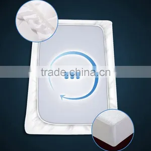 5 Star Hotel Luxury Waterproof Mattress Cover 100% Cotton Terry Cloth Mattress Protector thumbnail-2