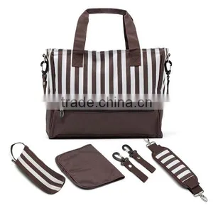 5pcs Nappy Pouch Changing Mat Adult Baby Diaper Bag thumbnail-3