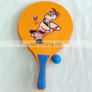 Wooden Beach Tennis Racket Wooden Paddle thumbnail-1