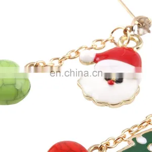 Hot Sales Christmas Trees and Santa Claus Enmal Drop Earring thumbnail-3