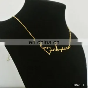 New Fashion Heart Monogram Personalized Infinity Pendant Necklace thumbnail-1