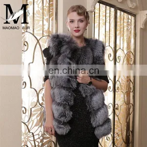 2015 New Design China Wholesale Fox Fur Vest Womens Real Fur Vest thumbnail-1