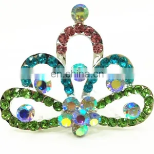 Alloy Crystal Crown Tiaras Wholesale Princess Flower Handmade Bridal Tiaras thumbnail-1
