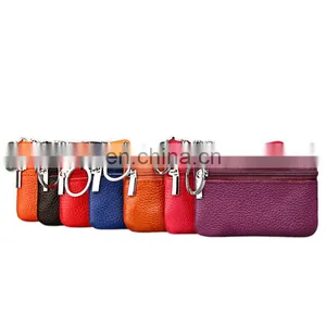 Genuine Leather Coin Purse With Key Ring thumbnail-1