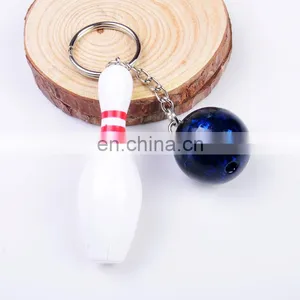 Custom Sport Key Holder Bowling Modeling Key Chain Keychain Keyring 3d Mini Ball Bowling Keychains thumbnail-3