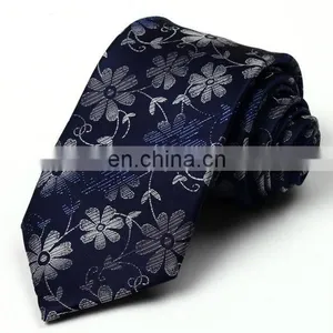 100% Polyster or Silk Embroidery Flower Mens Tie thumbnail-3