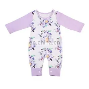 Summer Baby Clothing Hot Sale Baby Girl Floral Bubble Romper Infant and Toddler Baby Romper With Matching Headband thumbnail-2
