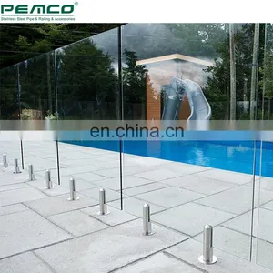 Inox Swimming Pool Round Glass Spigot Railing Tempered 304 316 Adjustble Spigots For Glass thumbnail-5