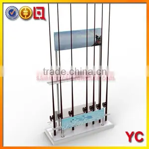 Wood Fish Pole Display Stand Wih Beautiful Printing Picture thumbnail-1