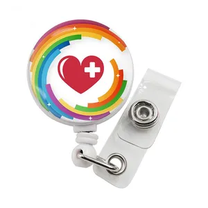 Medical Cartoon Cute Retractable Nurse Accessories Gift Nurse Badge Reel Nurse Decorative Badge Reel Clip on Card Holders thumbnail-1