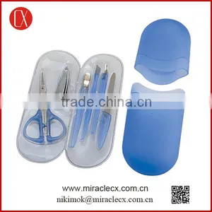 6pcs Nail Care Set Glasses Case Plastic Manicure Set thumbnail-1