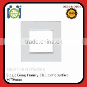 UK 86*86mm 1 Gang Rj11 Rj45 Matt Flat Surface Frame Wall Plate thumbnail-1