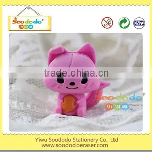 3D Rubber Product the Fox Shaped Eraser thumbnail-1