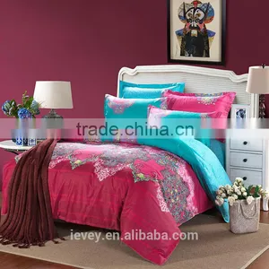 Ievey Reactive Printed King Size 100% Cotton Modern Bed Sheet Sets Cheap Luxury Bedroom Set thumbnail-1