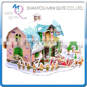 Mini Qute Dream Cabin Building Blocks 3d Paper Puzzle Diy Model Cardboard Jigsaw Puzzle Game Educational Toy NO.B368-3 thumbnail-1