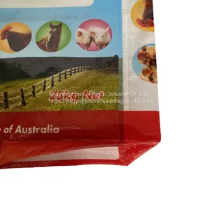 Printing PE PET Aluminium Eight Sides Seal Flat Bottom Bag for Cat and Dog Nylon Food Sack thumbnail-3