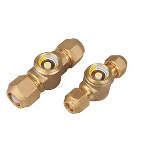 Flare Sight Glass, Brass Moisture Indicator, Brass Sight Glass for Air Conditioner thumbnail-1