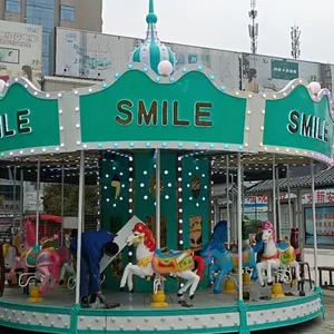 Amusement Rides Mechanical Indoor Chinese Green Carousel Ride For Kids Equipment thumbnail-4