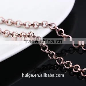 Ornate Jewelry Chain Decorative Chain /coffee Gold Plated Necklace thumbnail-3