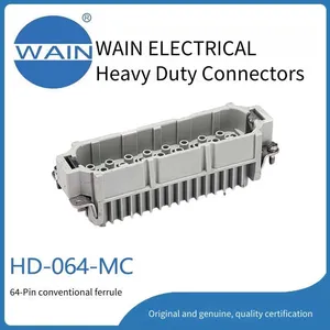 Wain Heavy-duty Connector Hd-064-mc Insert With 64 Pins, Ultra-high Density Insert, Rectangular Connector, Aviation Plug thumbnail-1