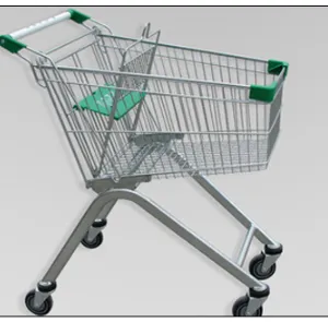 Shopping Trolley Euro 80L Metal Supermarket Trolley thumbnail-2