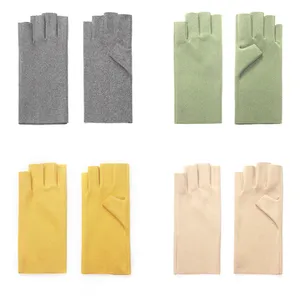Half Finger Gloves, Gloves Fingerless Gloves for Women Men, Winter Half Finger Gloves, Fit for Working, Typing, Writing, Running thumbnail-5