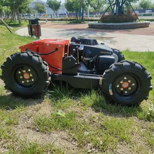 Petrol Brushless Walking Motor Adjustable Cutting Height RC Controlled Lawn Mower thumbnail-6