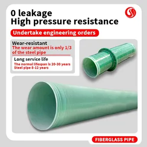 Fiberglass Pipes With Sand Inclusions, Fiberglass Ventilation Ducts, Cable Ducts, Elbows, Drainage and Sewage Pipes, Wrapped Fittings thumbnail-1