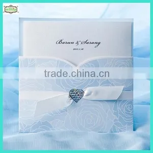 2014 White Fancy Wedding Invitation Card Material Quality Choice thumbnail-1