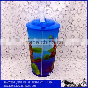 Custom Sealed Plastic Water Cup With Lid, Travel Cup, Plastic Sport Bottle thumbnail-4
