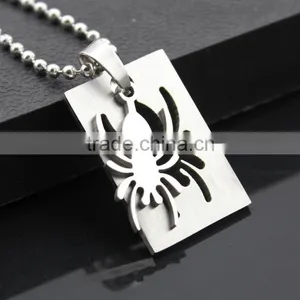 Stainless Steel Combo Spider Pendant Necklace thumbnail-4