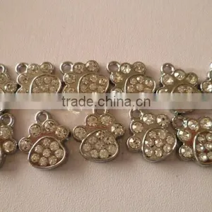 Wholesale Fashional Metal Jewelry New Design Zinc Alloy Chrome Plated Paw Pendant Charms thumbnail-1